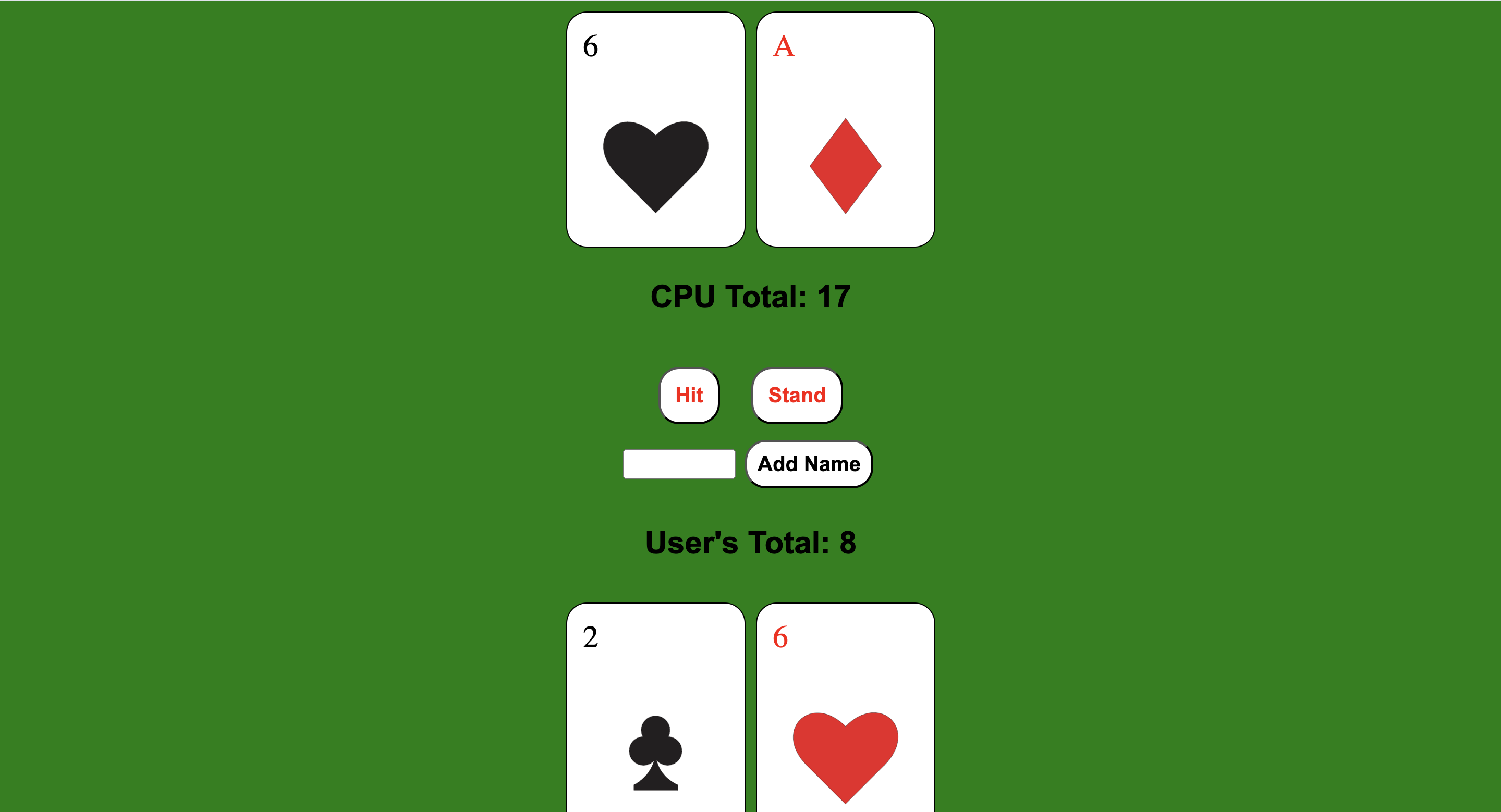 Blackjack Game - Web App