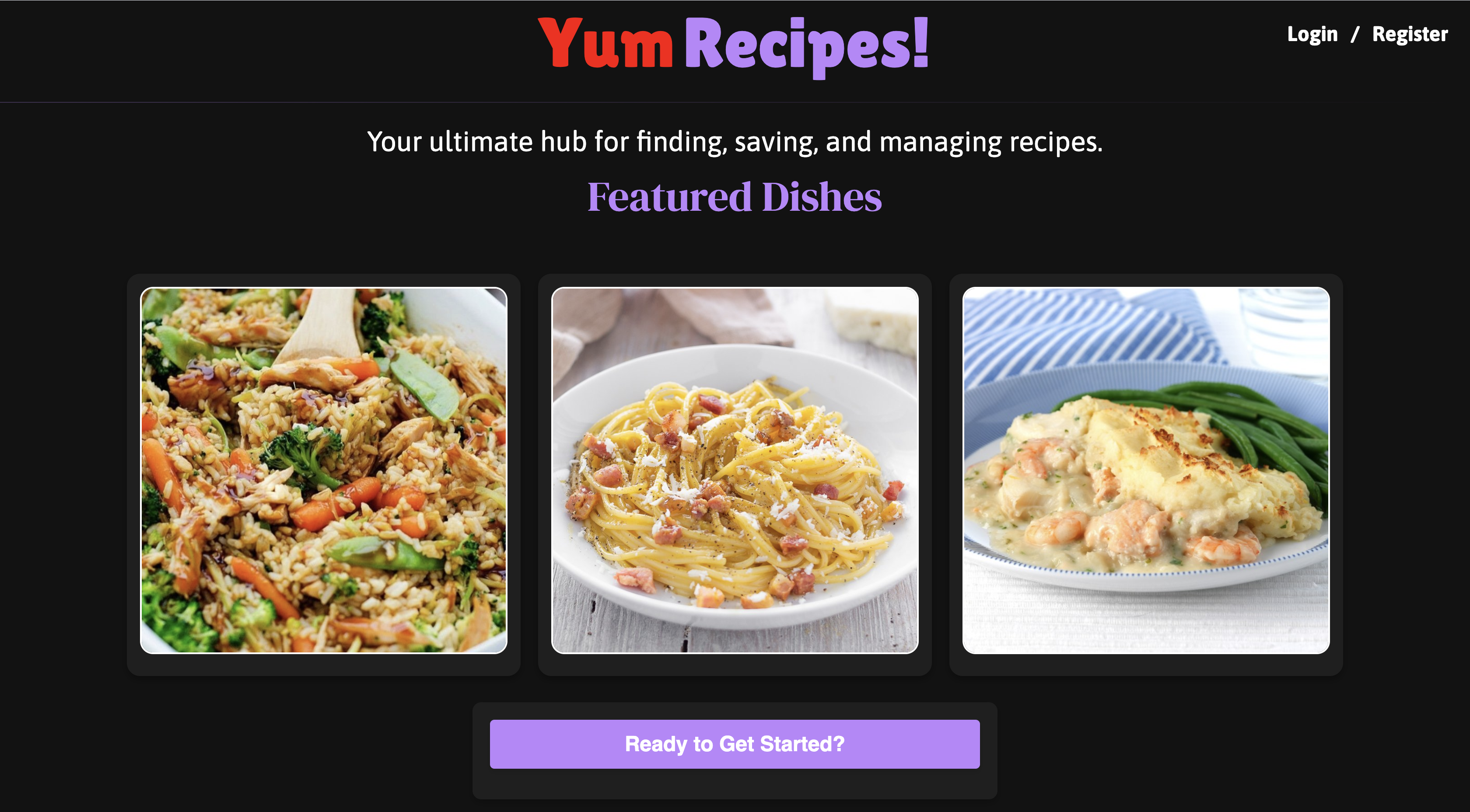 Yum Recipes - Recipe Manager